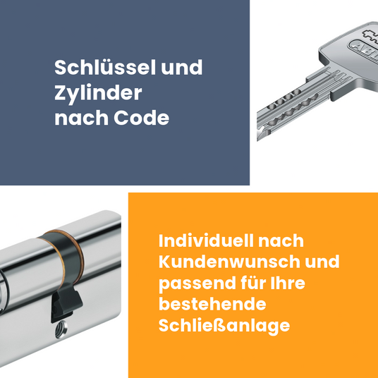 Schlüssel und Zylinder nach Code